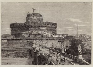 Het kasteel en de brug van St. Angelo, Rome